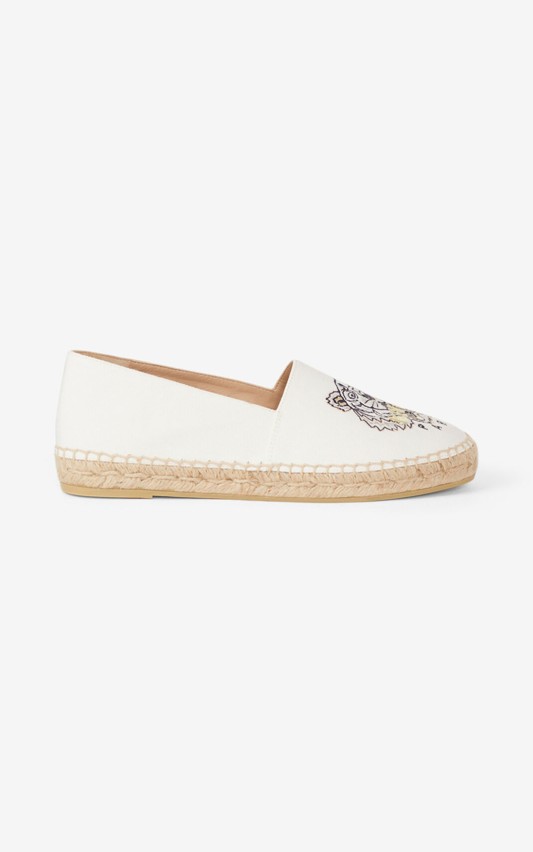 Kenzo Tiger canvas Espadrile Ženske - Bijele - Hrvatska QAFOJI986